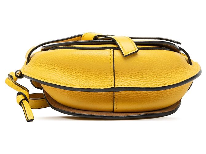 Mini borsa a tracolla Gate in pelle gialla LOEWE Giallo - vista 3