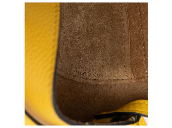 Mini borsa a tracolla Gate in pelle gialla LOEWE Giallo - vista 6