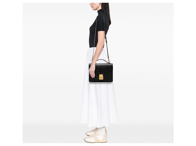 Borsa Louis Vuitton Epi Monceau nera Nero - vista 7