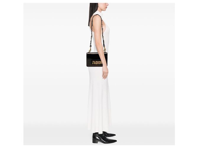 Borsa a tracolla J'Adior in pelle nera Dior Nero - vista 7