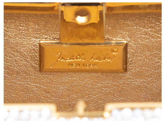 Clutch rigida Judith Leiber impreziosita da cristalli Argento & Oro - vista 7