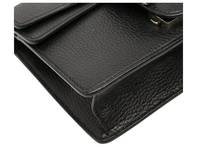 Borsa a tracolla Dionysus piccola in pelle nera Gucci Nero - vista 8