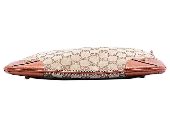 Borsa a tracolla Gucci GG Canvas Nailhead beige - vista 3