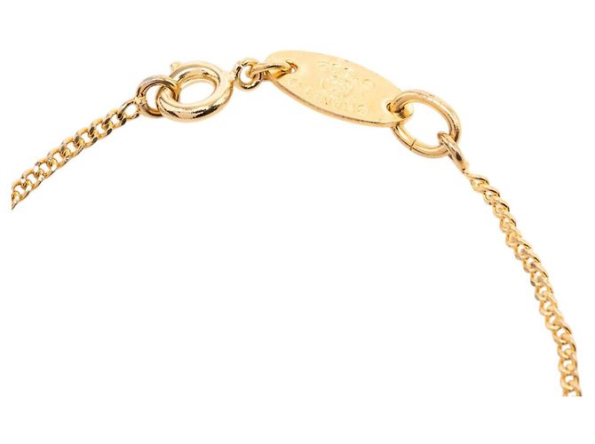 Bracciale con charm Chanel CC placcato oro e strass D'oro - vista 6