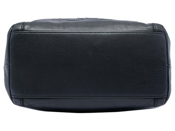 Borsa a tracolla Chanel CC in agnello nero con nappa - vista 3