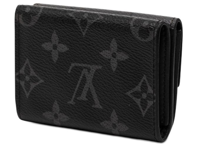 Black Louis Vuitton Monogram Eclipse Reverse Discovery Compact Wallet Small Wallets - view 2