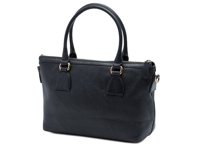 Borsa satchel Gucci Dollar in pelle di vitello GG nera - vista 2