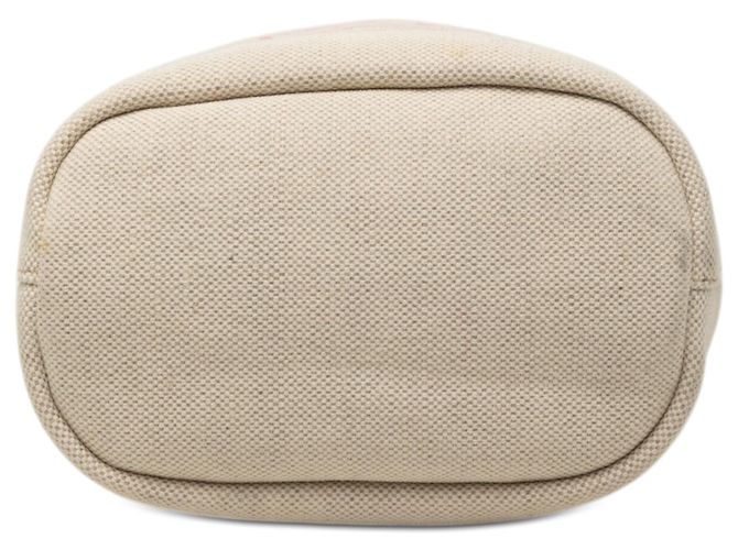 Pouch con coulisse Prada Canvas Canapa Logo Beige - vista 3