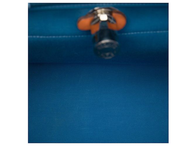 Borsa Hermès Toile Herbag Zip 31 blu - vista 4