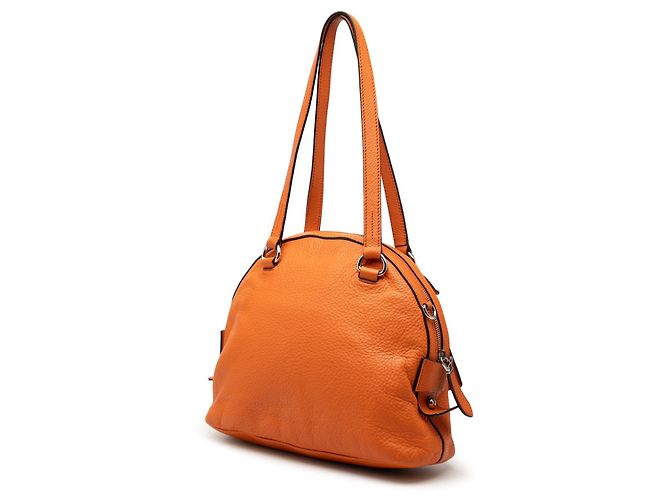 Borsa Satchel Dome Prada Vitello Daino arancione - vista 2