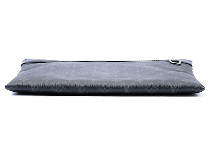 Pochette GM Louis Vuitton Monogram Eclipse Discovery nera - Clutch Nero - vista 3