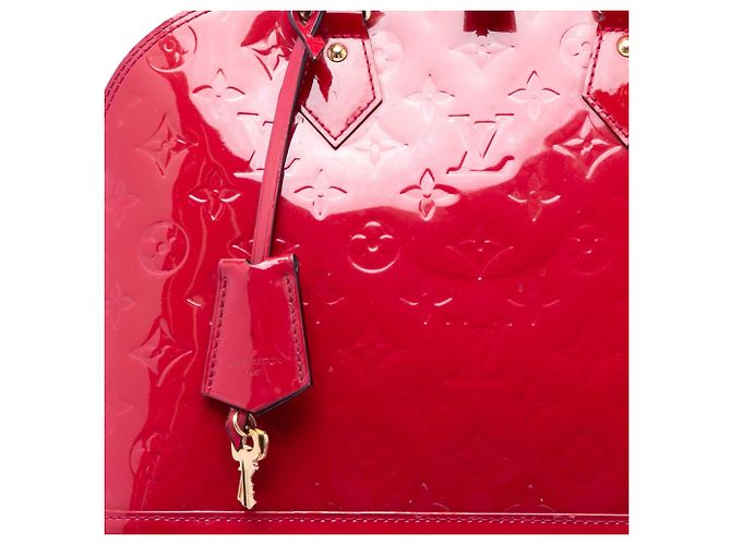 Borsa a mano Louis Vuitton Monogram Vernis Alma PM rossa Rosso - vista 6