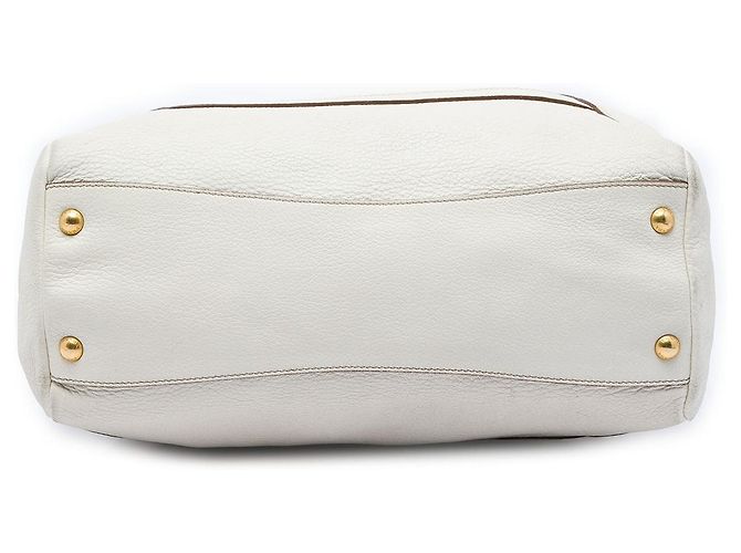 Borsa Tote Convertible Prada Vitello Daino bianca Bianco - vista 3