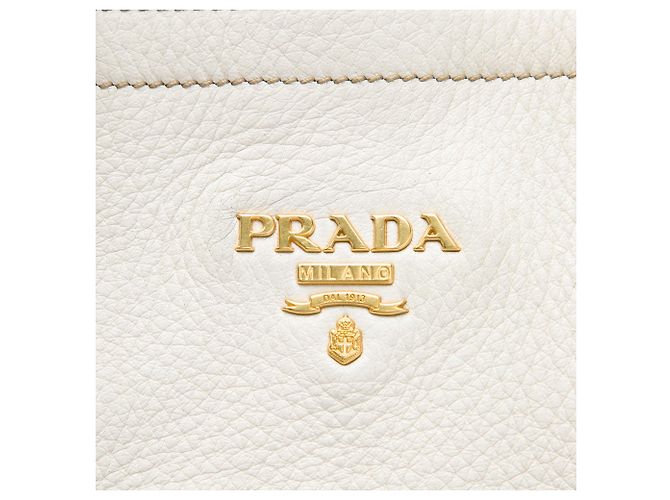 Borsa Tote Convertible Prada Vitello Daino bianca Bianco - vista 5
