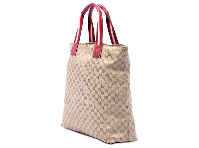 Tote verticale Gucci GG Canvas Web beige - vista 2