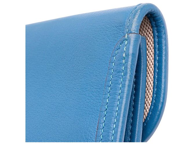 Clutch Blue Hermès Swift Jige Elan 29 - vista 10