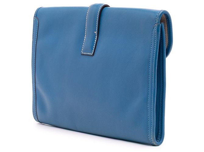 Clutch Blue Hermès Swift Jige Elan 29 - vista 2