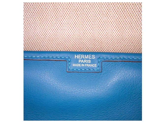 Clutch Blue Hermès Swift Jige Elan 29 - vista 5