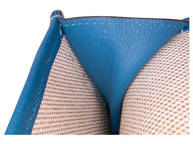 Clutch Blue Hermès Swift Jige Elan 29 - vista 6