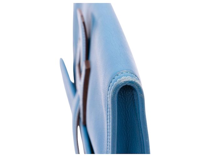 Clutch Blue Hermès Swift Jige Elan 29 - vista 7