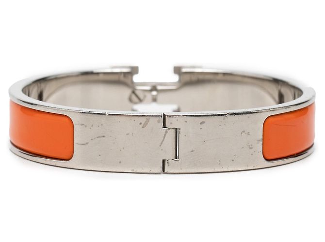 Bracciale Hermès Narrow Enamel Clic H PM Arancione - vista 3