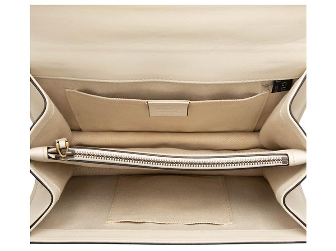 Borsa Satchel Dionysus Web in pelle bianca Gucci Medium con bambù Bianco - vista 4