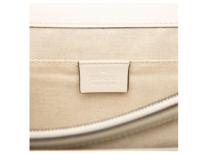 Borsa Satchel Dionysus Web in pelle bianca Gucci Medium con bambù Bianco - vista 5