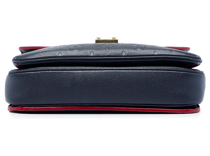Borsa Satchel Pochette Metis Louis Vuitton Monogram Empreinte Blu - vista 3