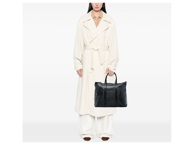 Borsa da viaggio Weekender Gucci GG Stampata Nera Nero - vista 5