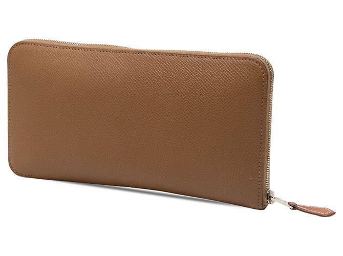 Hermès Epsom Silk In Classique Langbeutel Braun - Ansicht 2