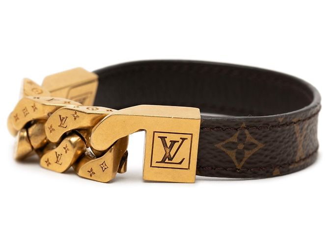 Bracciale Louis Vuitton Mono Chain Reverso marrone - vista 2