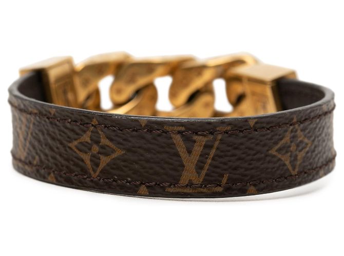Bracciale Louis Vuitton Mono Chain Reverso marrone - vista 3