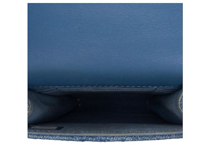 Portacellulare Chanel Denim 19 Blu con borsa a tracolla a catena - vista 4