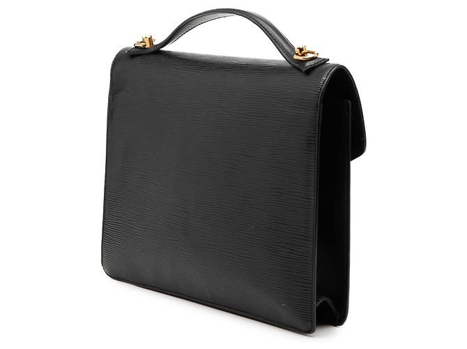 Borsa Louis Vuitton Epi Monceau 28 nera Nero - vista 2