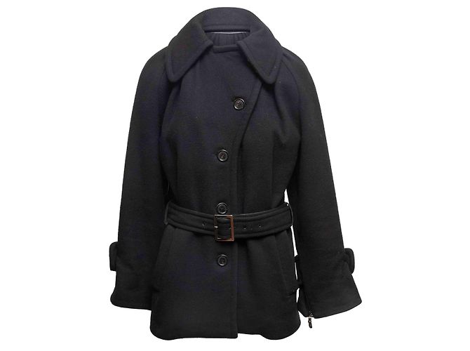 Abrigo de lana negro Viktor & Rolf con cinturón Talla IT 40 - vista 2