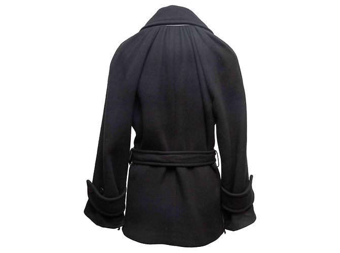 Abrigo de lana negro Viktor & Rolf con cinturón Talla IT 40 - vista 4