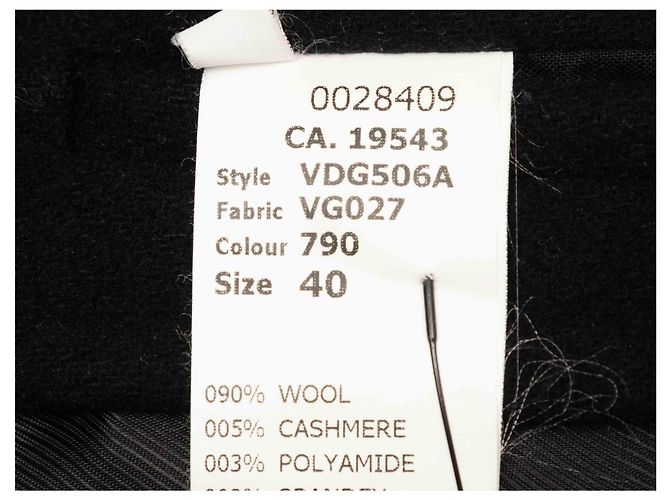 Abrigo de lana negro Viktor & Rolf con cinturón Talla IT 40 - vista 6