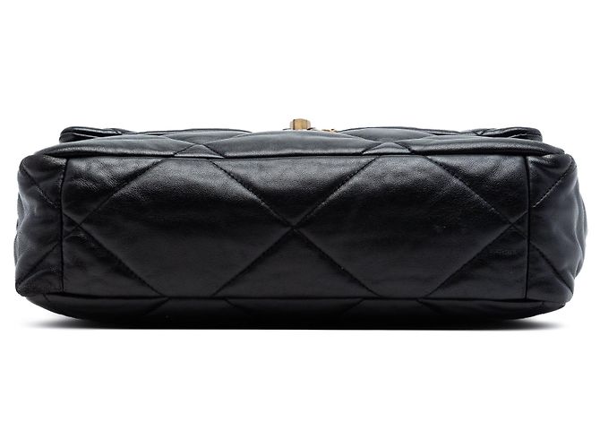 Borsa Chanel 19 in agnello nero Large - vista 3