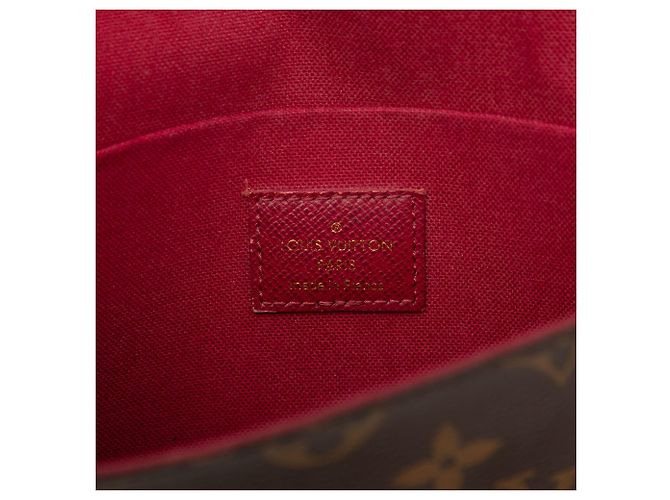 Borsa a tracolla Louis Vuitton Monogram Pochette Felicie Marrone - vista 5