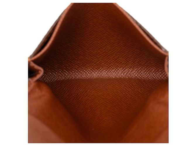 Tarjetero sobre Monogram Louis Vuitton marrón Castaño - vista 4