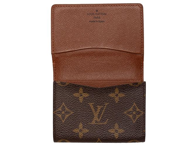 Tarjetero sobre Monogram Louis Vuitton marrón Castaño - vista 7