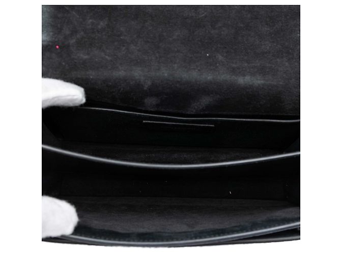 Borsa a tracolla Saint Laurent Medium Metallic Woven Leather Monogram Sunset argento - vista 4