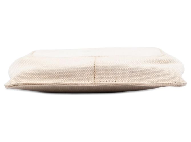 Borsa a tracolla Fendi Canvas FF bianca Bianco - vista 3