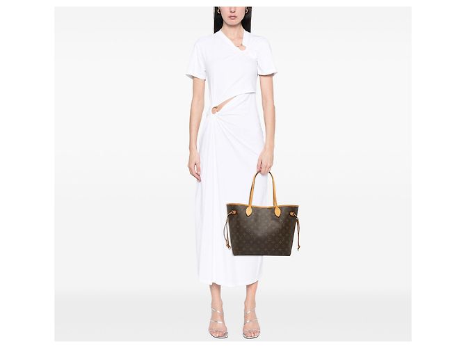 Borsa Tote Louis Vuitton Monogram Neverfull MM marrone - vista 9