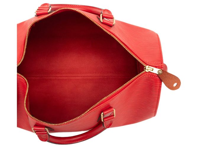 Borsa Boston Louis Vuitton Epi Speedy 35 rossa Rosso - vista 4