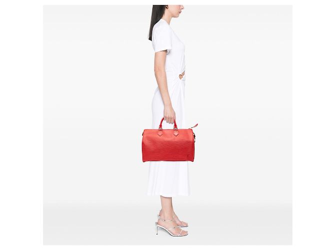 Borsa Boston Louis Vuitton Epi Speedy 35 rossa Rosso - vista 7