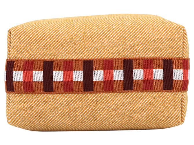 Custodia Orange Hermès Small Wool Bride a Brac Au Carre Case Arancione - vista 3