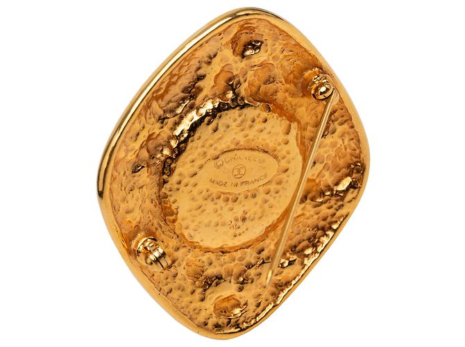 Barock-Brosche mit Kunstperlen, Goldbeschichtet Gold Chanel Golden - Ansicht 3