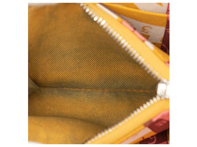 Silk In Portafoglio compatto in seta ed Epsom giallo Hermès - vista 4