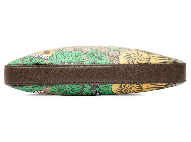 Borsa a tracolla Gucci GG Supreme Web Bengal beige - vista 3
